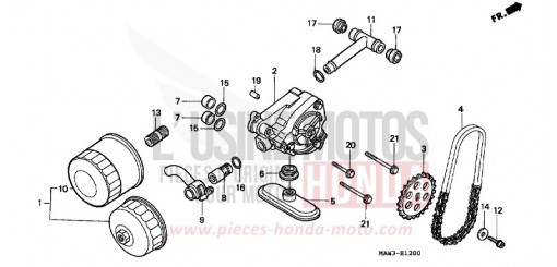 OIL FILTER/OIL PUMP XL600VT de 1996